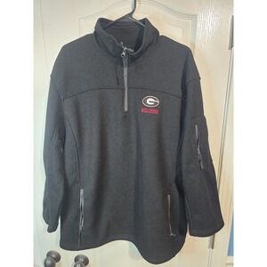 Colosseum 1/4 Zip Jacket Georgia Bulldogs Mens XL Black Long Sleeve